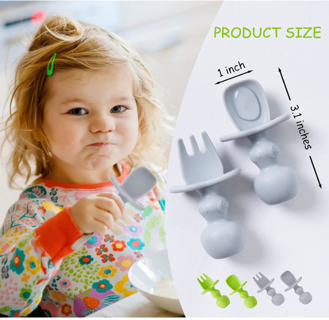 Happy Tummies Baby Utensils: Soft, Safe and Easy to Use for Self-Feedi –  BEBABOO_KIDS